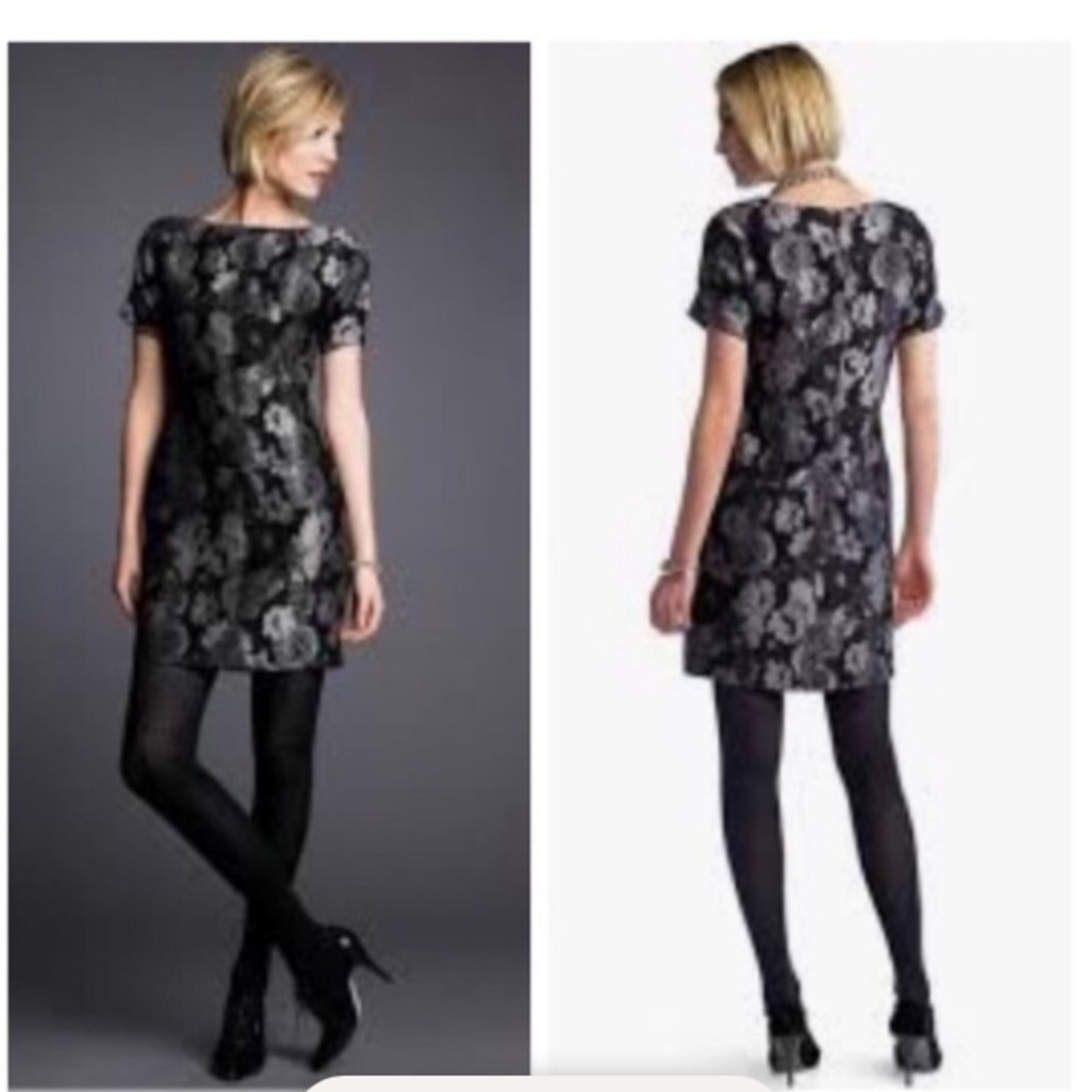 ❌SOLD❌Banana Republic Floral Metallic Dress - Picture 2 of 7